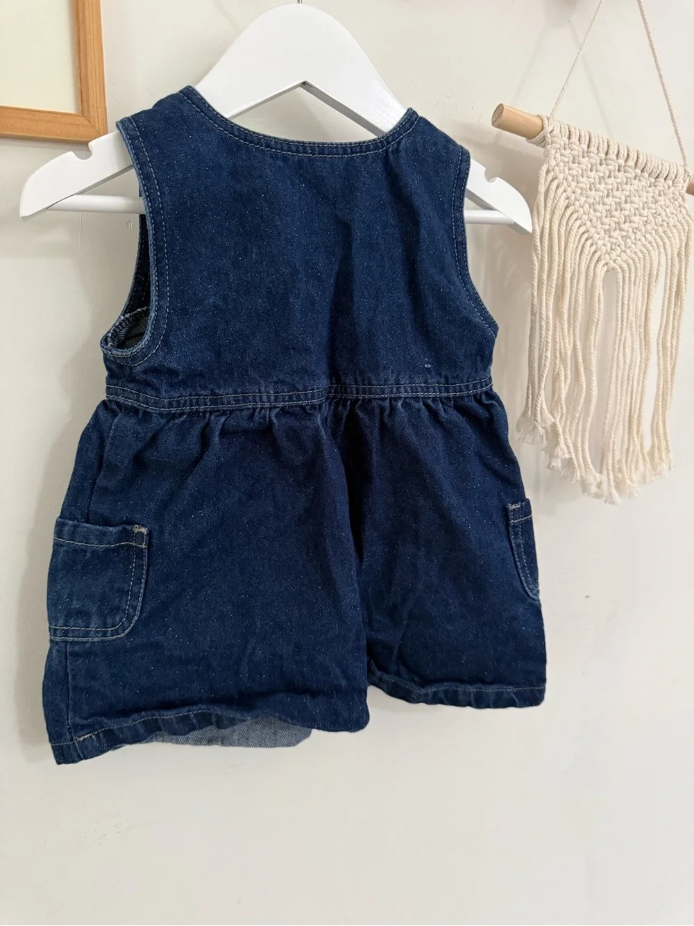 Y2K - 18m Oshkosh denim sparkly dress